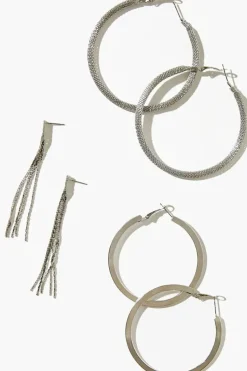 Braided Hoop Earring Set
