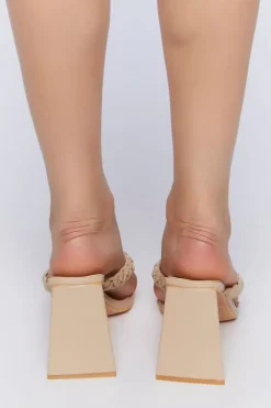 Braided Thong Heels