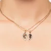 Broken Heart Pendant Necklace Set