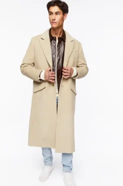 Brushed Notched Longline Coat