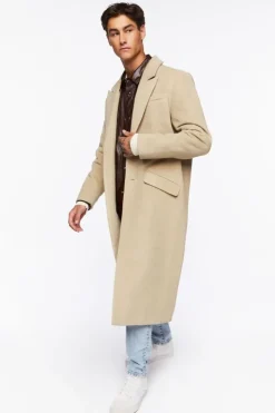 Brushed Notched Longline Coat