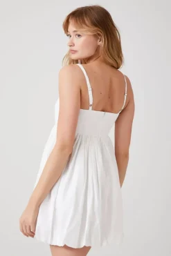 Bubble-Hem Babydoll Dress