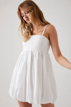 Bubble-Hem Babydoll Dress