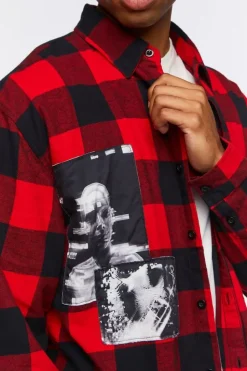 Buffalo Plaid Frayed Patch Shirt