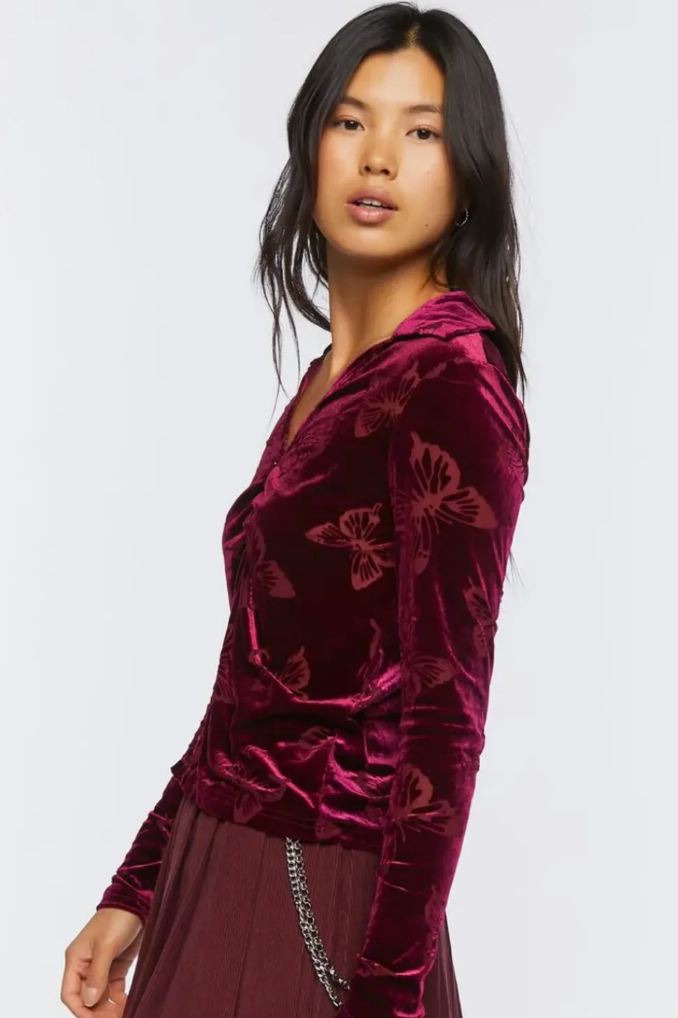 Burnout Butterfly Split-Front Top