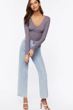 Bustier Long-Sleeve Top