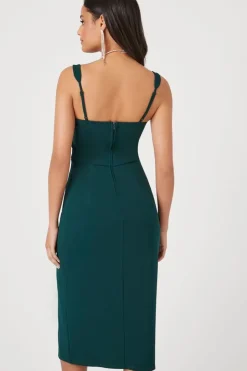 Bustier Slit Midi Dress