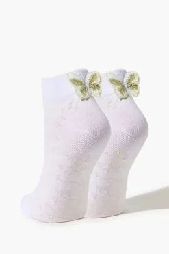 Butterfly Applique Ankle Socks