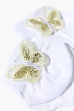 Butterfly Applique Ankle Socks