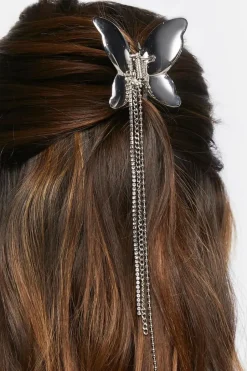 Butterfly Chain Claw Hair Clip