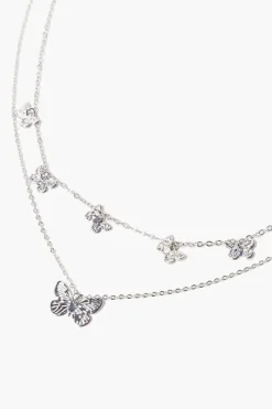 Butterfly Charm Layered Necklace