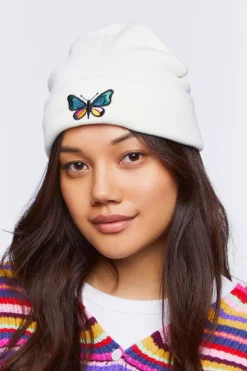 Butterfly Embroidered Beanie