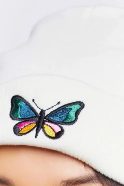 Butterfly Embroidered Beanie