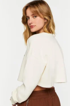 Butterfly Graphic Cropped Pullover
