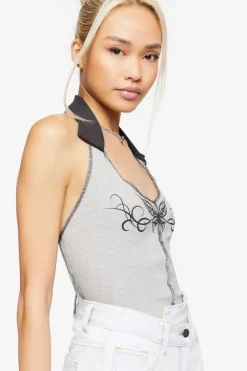 Butterfly Graphic Halter Top