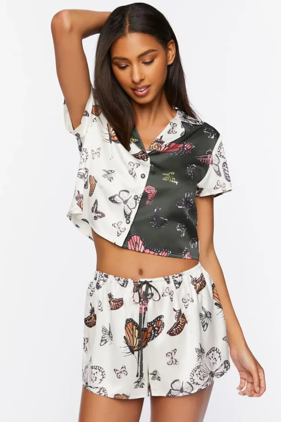 Butterfly Pajama Shirt & Shorts Set