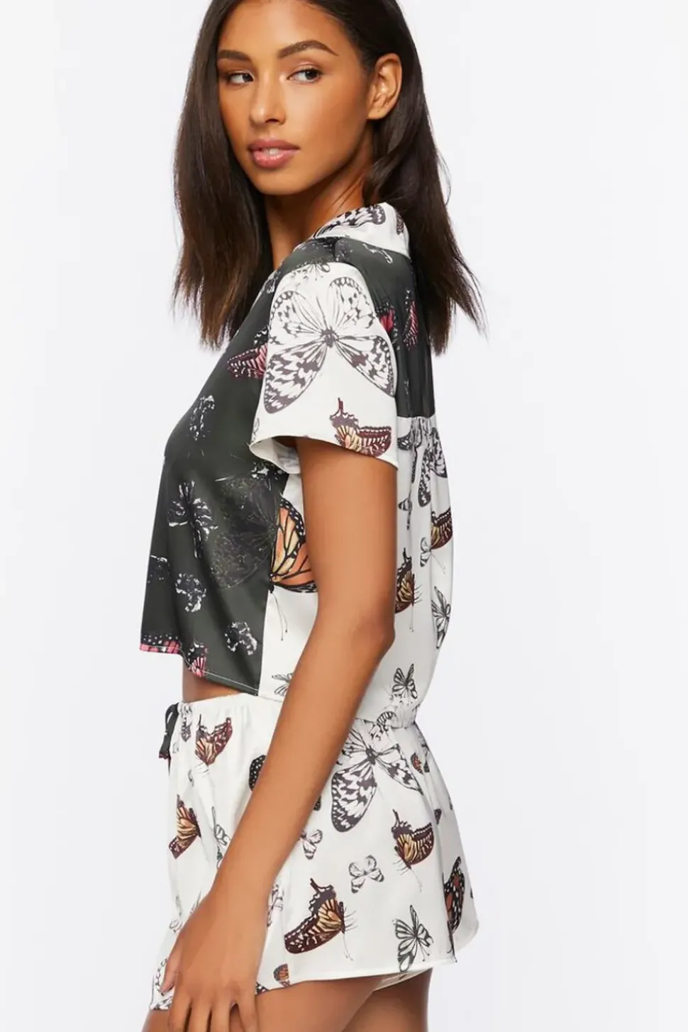 Butterfly Pajama Shirt & Shorts Set