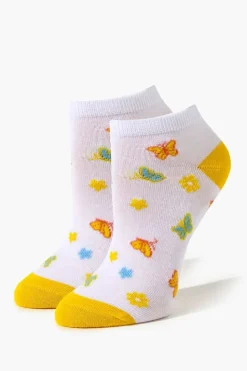 Butterfly Print Ankle Socks