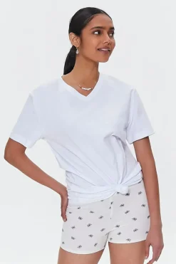 Butterfly Print Biker Shorts