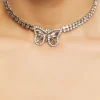 Butterfly Rhinestone Choker Necklace