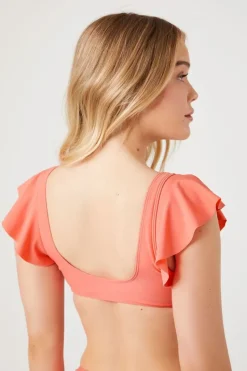 Butterfly-Sleeve Bikini Top