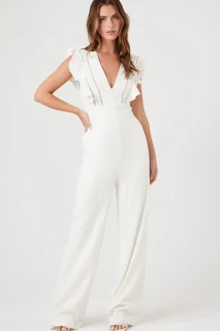 Butterfly-Sleeve Jumpsuit