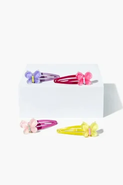 Butterfly Snap Hair Clip Set