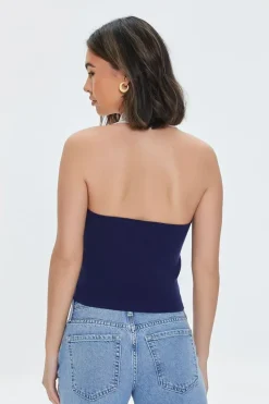 Button-Down Halter Crop Top