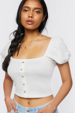 Buttoned Crop Top