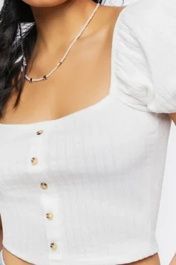 Buttoned Crop Top