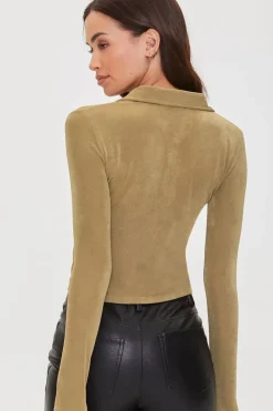 Button-Front Long Sleeve Shirt