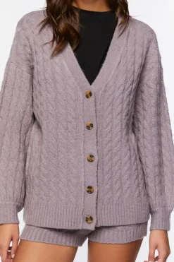 Cable Knit Cardigan Sweater