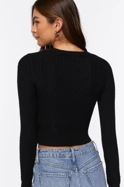 Cable-Knit Combo Top