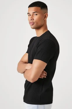 Cable Knit Crew Tee