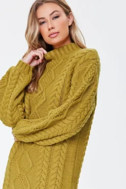 Cable Knit Sweater Mini Dress