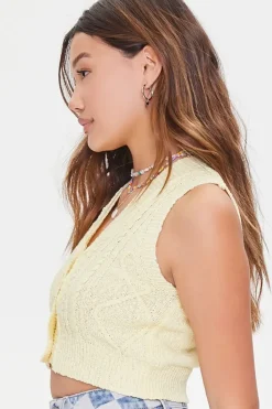 Cable Knit Sweater Vest