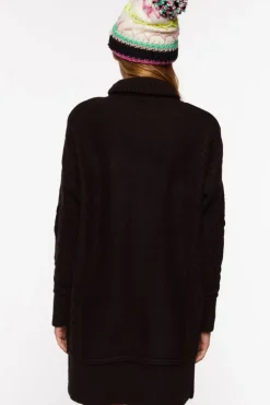 Cable Knit Turtleneck Mini Dress