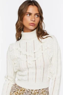 Cable Knit Turtleneck Sweater