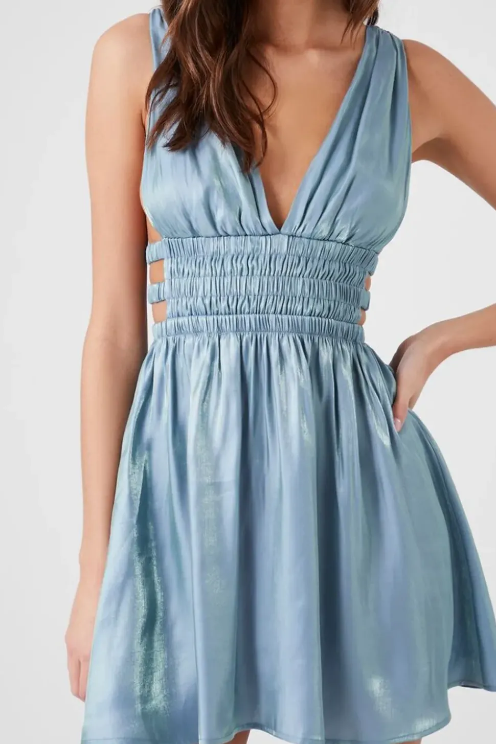 Caged Fit & Flare Mini Dress