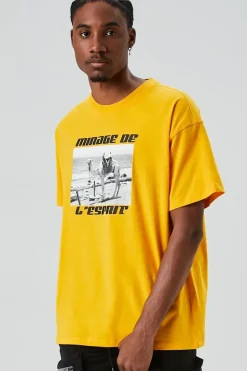Camel Graphic Crew Neck Tee