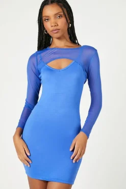Cami Mini Dress & Mesh Shrug Set