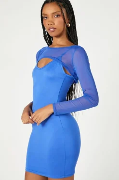 Cami Mini Dress & Mesh Shrug Set