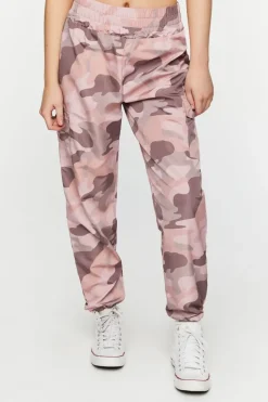 Camo Print Smocked Joggers