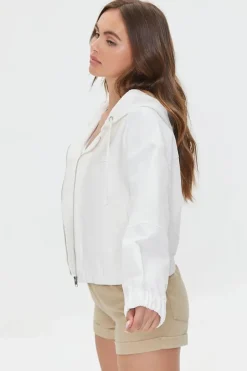 Canvas Zip-Up Hooded Jacket