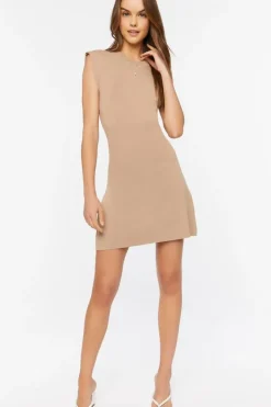 Cap-Sleeve Mini Sweater Dress