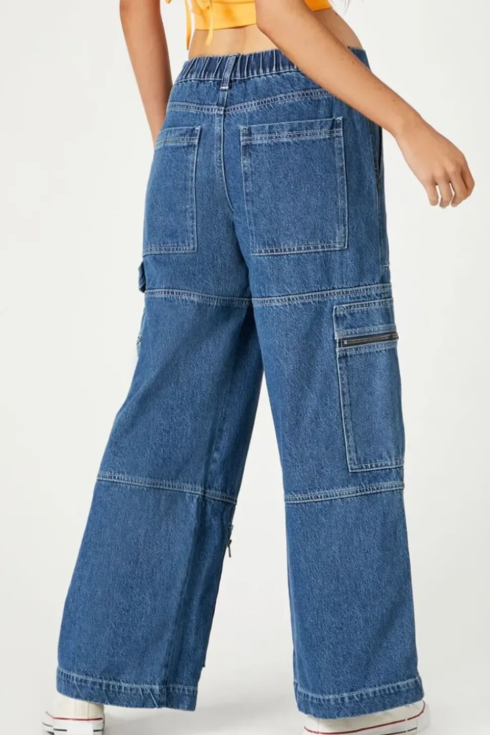 Cargo Wide-Leg Jeans