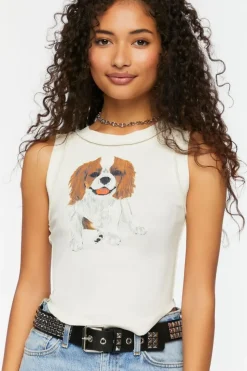 Cavalier Dog Graphic Tank Top