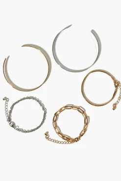 Chain & Bangle Bracelet Set
