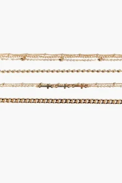 Chain & Cross Bracelet Set