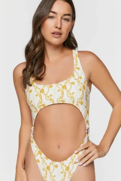 Chain Cutout One-Piece Swimsuit